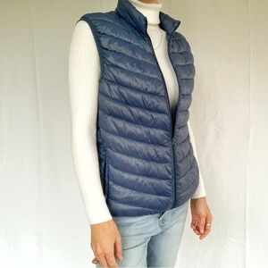 PUFFER quilted Vest Jacket size S blue woman’s